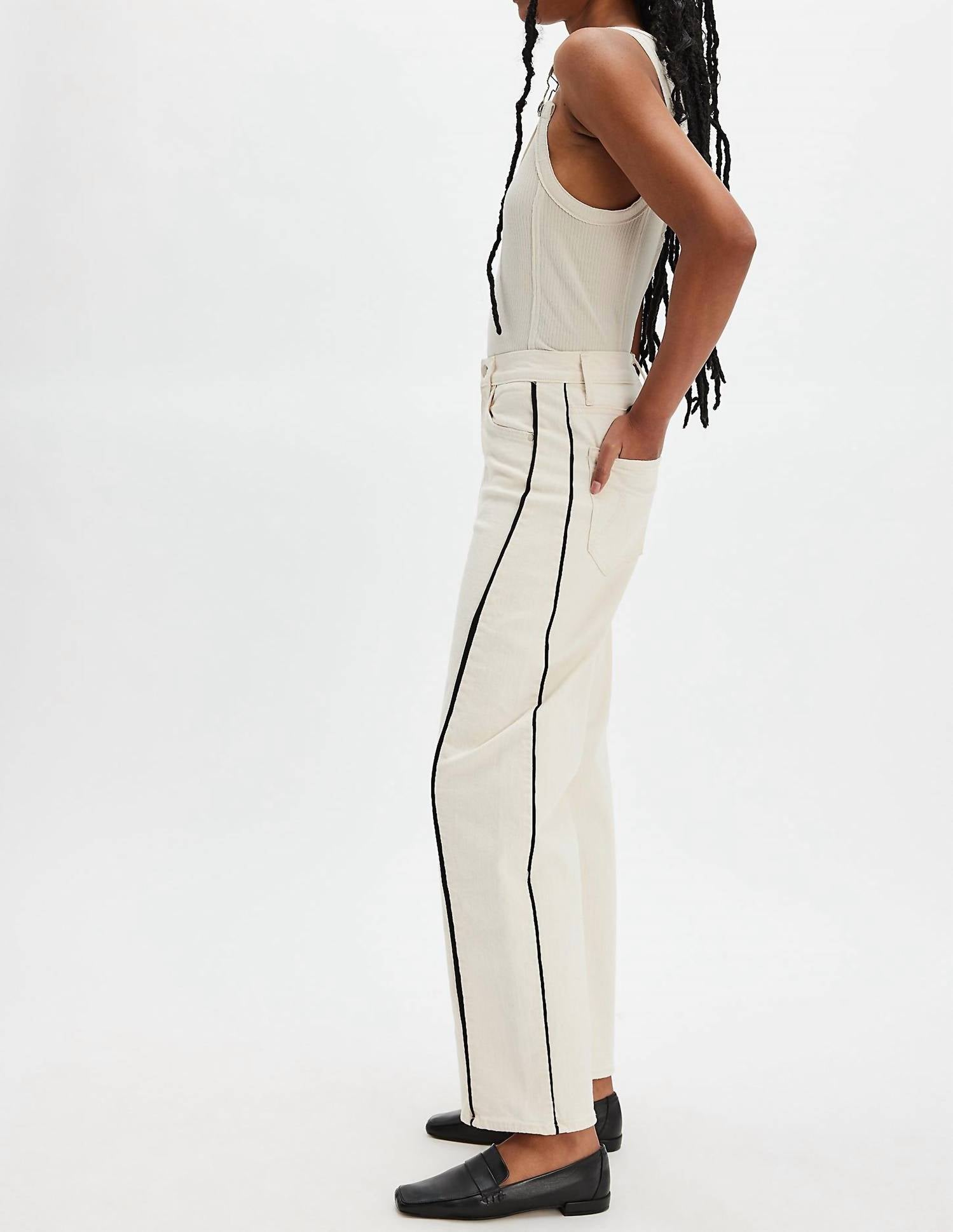 Mother - Half Piped Ankle Wide Leg Jeans - clothing - cotton - flare