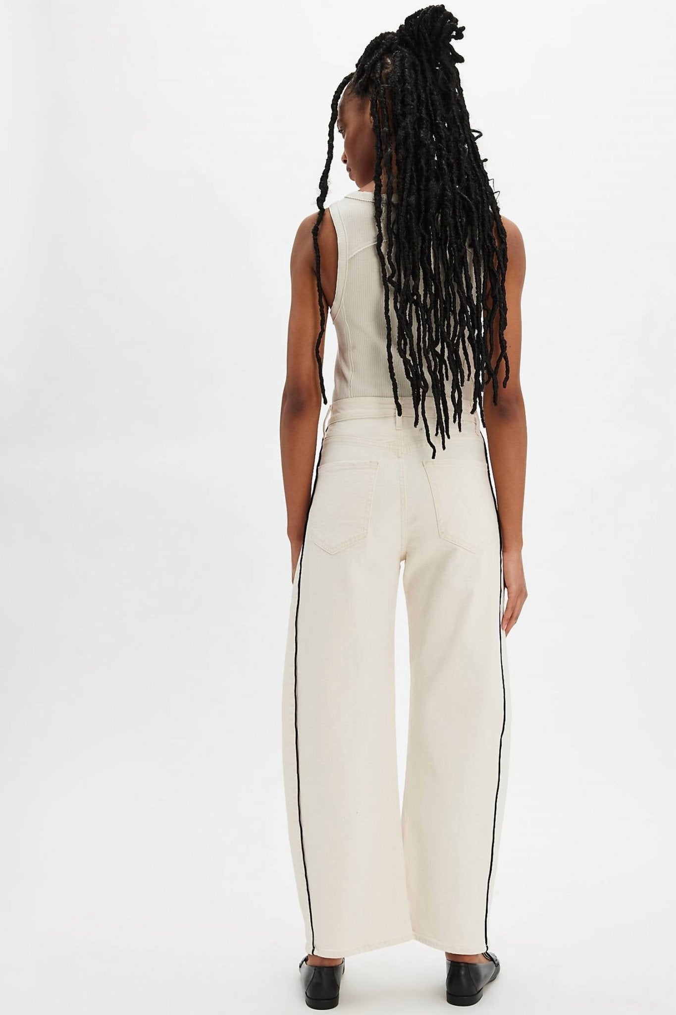 Mother - Half Piped Ankle Wide Leg Jeans - clothing - cotton - flare