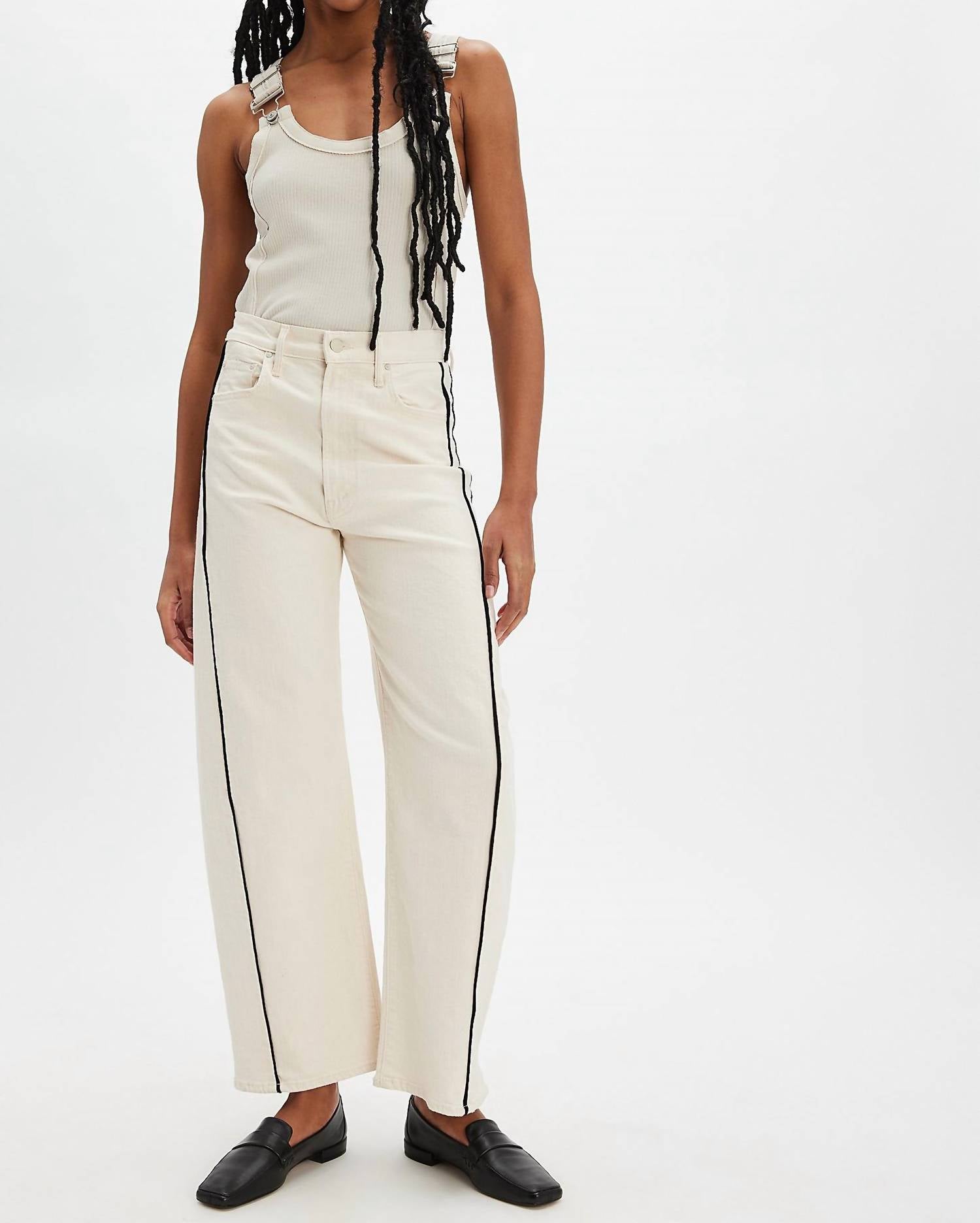 Mother - Half Piped Ankle Wide Leg Jeans - clothing - cotton - flare