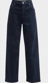 Mother - High Wasit Spinner Skimp Jeans - Blg - blue - clothing - denim