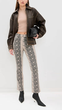 Mother - Hustler Flood Jeans - ankle - beige - clothing
