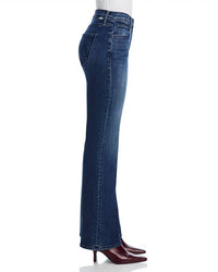 Mother - Lil' Kick It High Rise Jeans - blue - clothing - cotton - blend