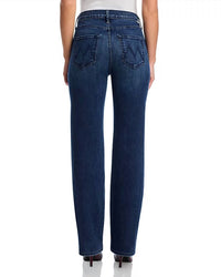 Mother - Lil' Kick It High Rise Jeans - blue - clothing - cotton - blend