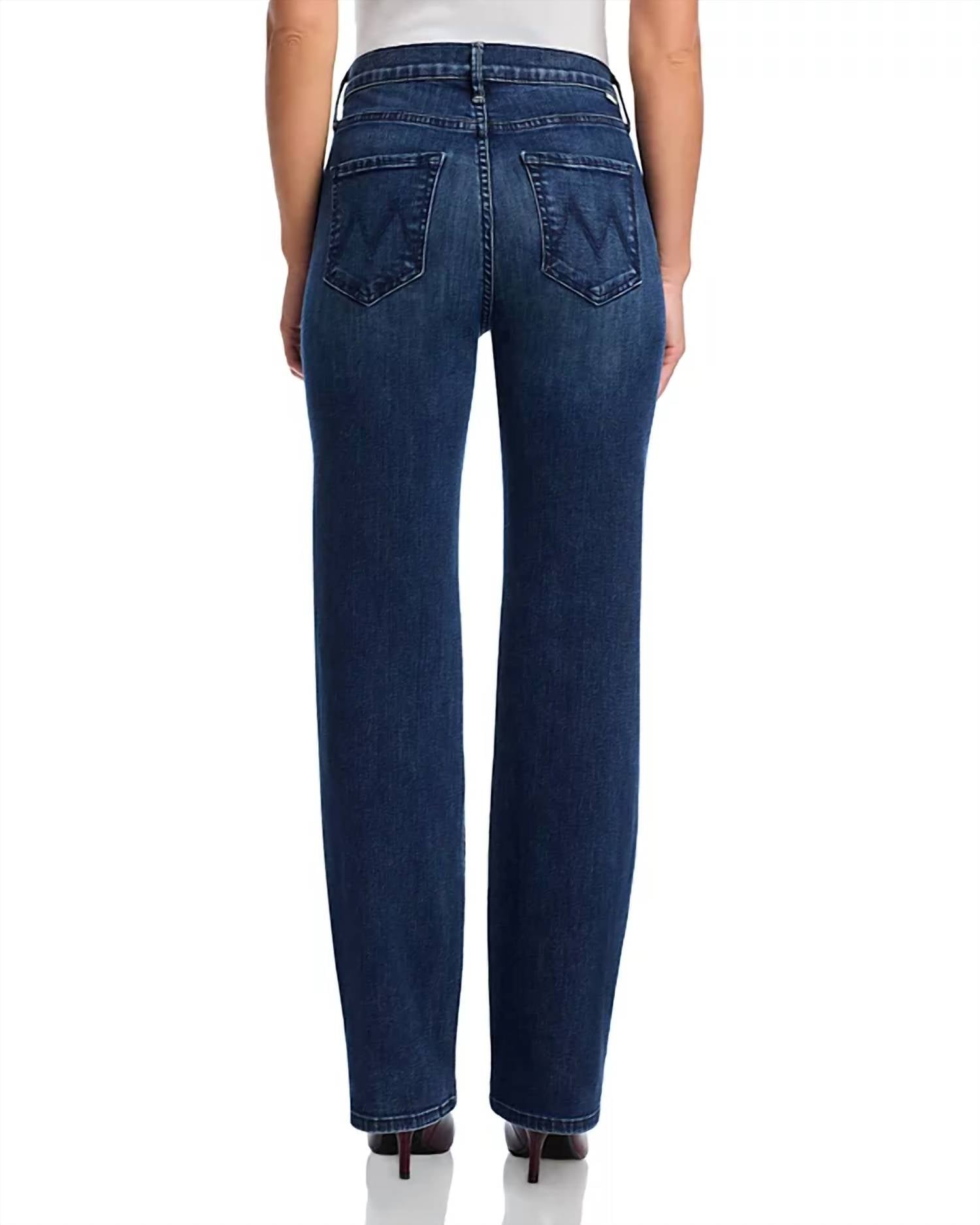 Mother - Lil' Kick It High Rise Jeans - blue - clothing - cotton - blend