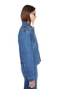 Mother - Loop De Loop Jacket - blue - clothing - cotton - blend
