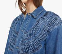 Mother - Loop De Loop Jacket - blue - clothing - cotton - blend