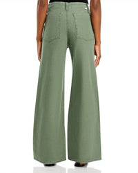 Mother - Major Sneak Roller High Rise Wide Leg Jeans - clothing - cotton - blend - flare