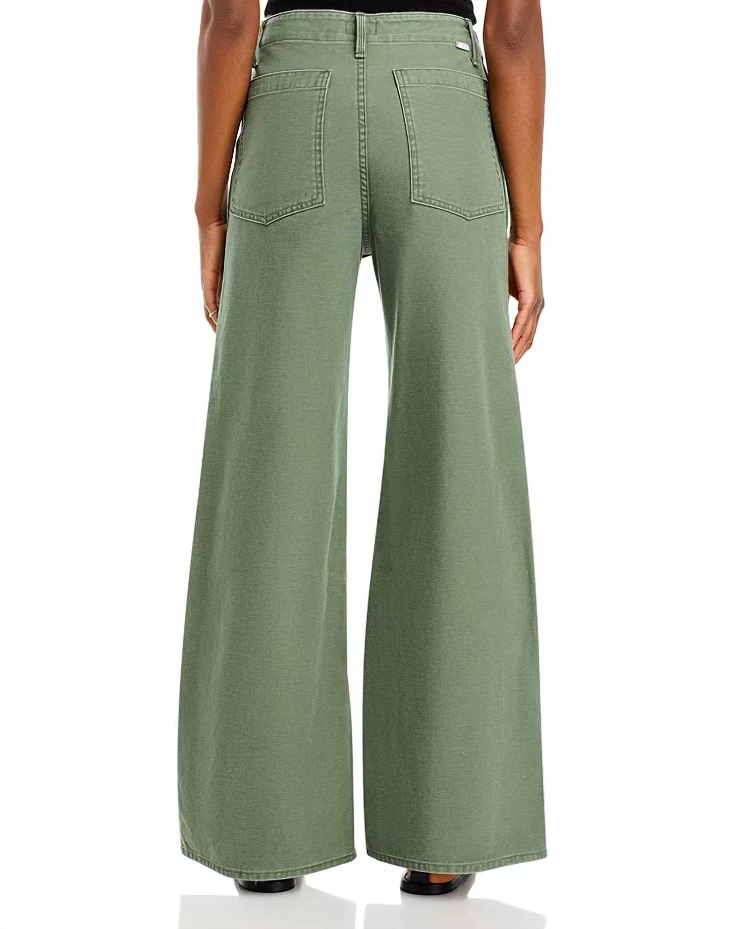 Mother - Major Sneak Roller High Rise Wide Leg Jeans - clothing - cotton - blend - flare