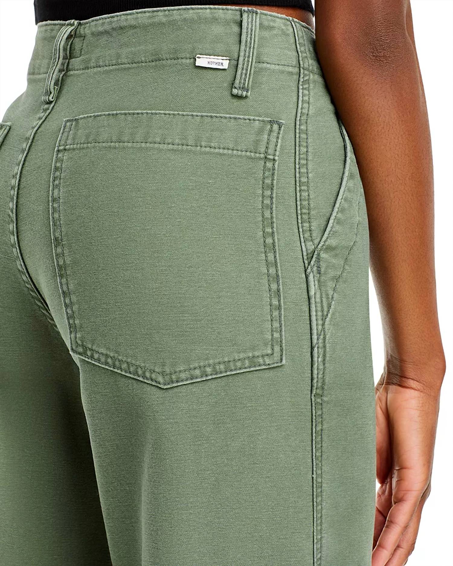 Mother - Major Sneak Roller High Rise Wide Leg Jeans - clothing - cotton - blend - flare