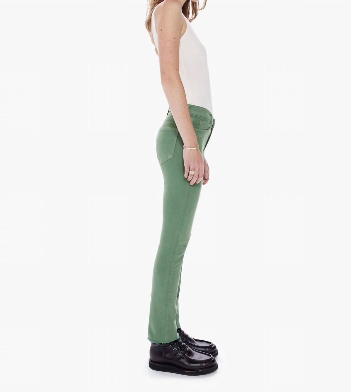 Mother - Mid Rise Dazzler Ankle Fray Denim