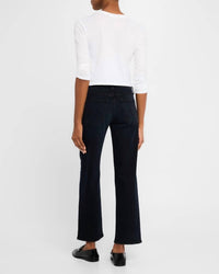 Mother - Mid Rise Rambler Zip Ankle Jeans - ankle - black - clothing