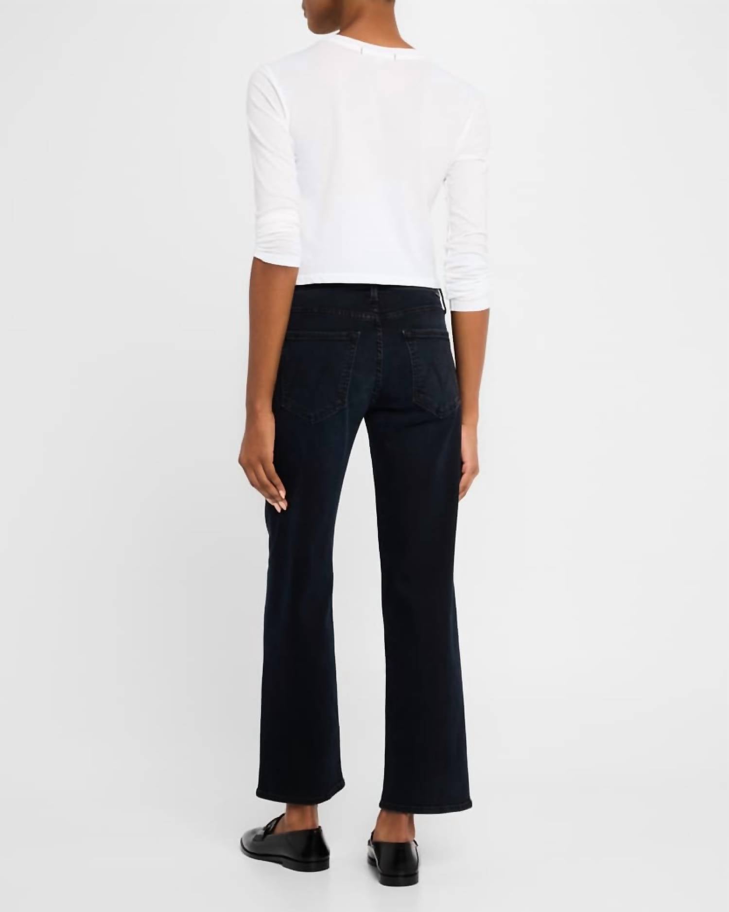 Mother - Mid Rise Rambler Zip Ankle Jeans - ankle - black - clothing