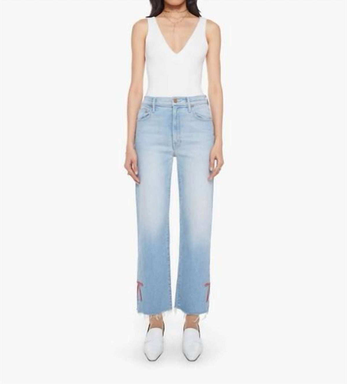 Mother - Rambler Zip Slice Hover Fray Jeans