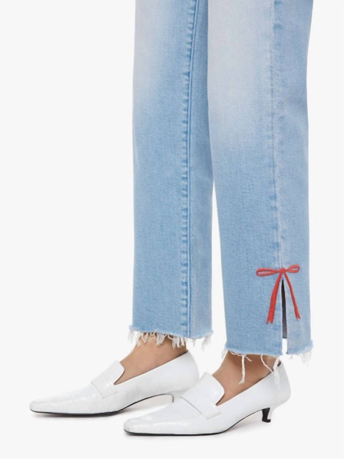 Mother - Rambler Zip Slice Hover Fray Jeans