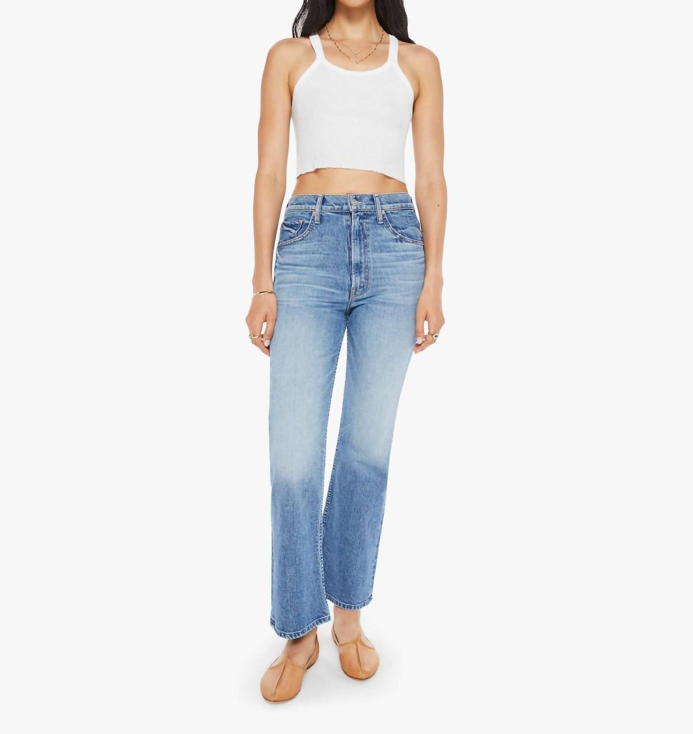 Mother - Scooter Ankle Denim Jeans - ankle - blue - clothing