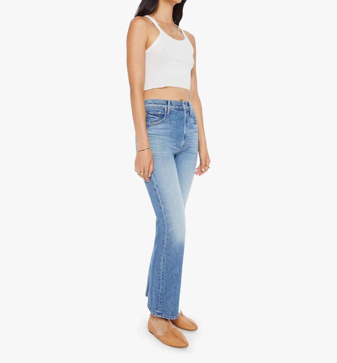 Mother - Scooter Ankle Denim Jeans - ankle - blue - clothing
