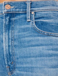 Mother - The Lil Rambler Zip Flood Jeans - blue - clothing - cotton