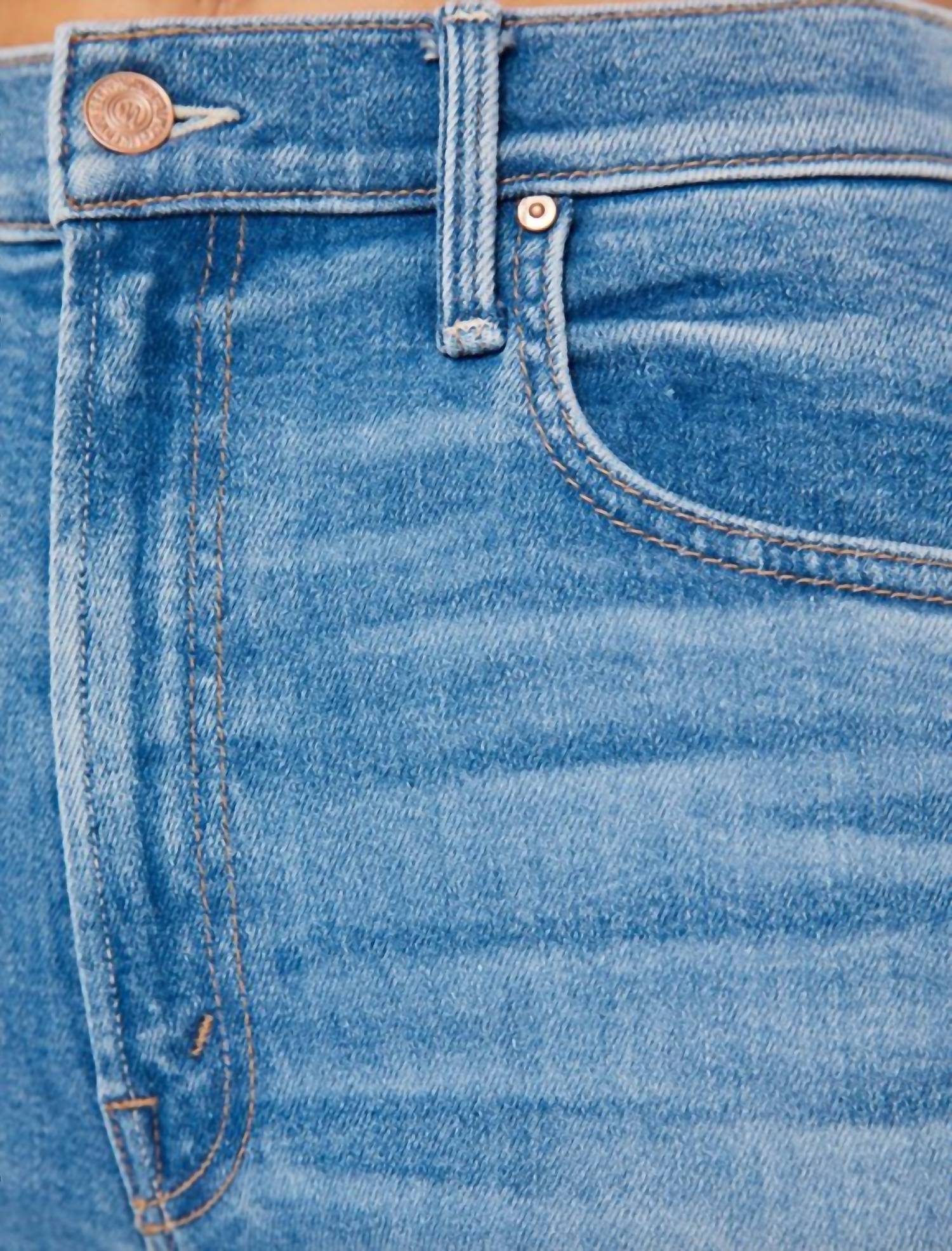 Mother - The Lil Rambler Zip Flood Jeans - blue - clothing - cotton