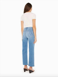 Mother - The Lil Rambler Zip Flood Jeans - blue - clothing - cotton