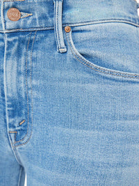 Mother - The Weekender Mid Rise Flare Jean - blue - clothing - cotton