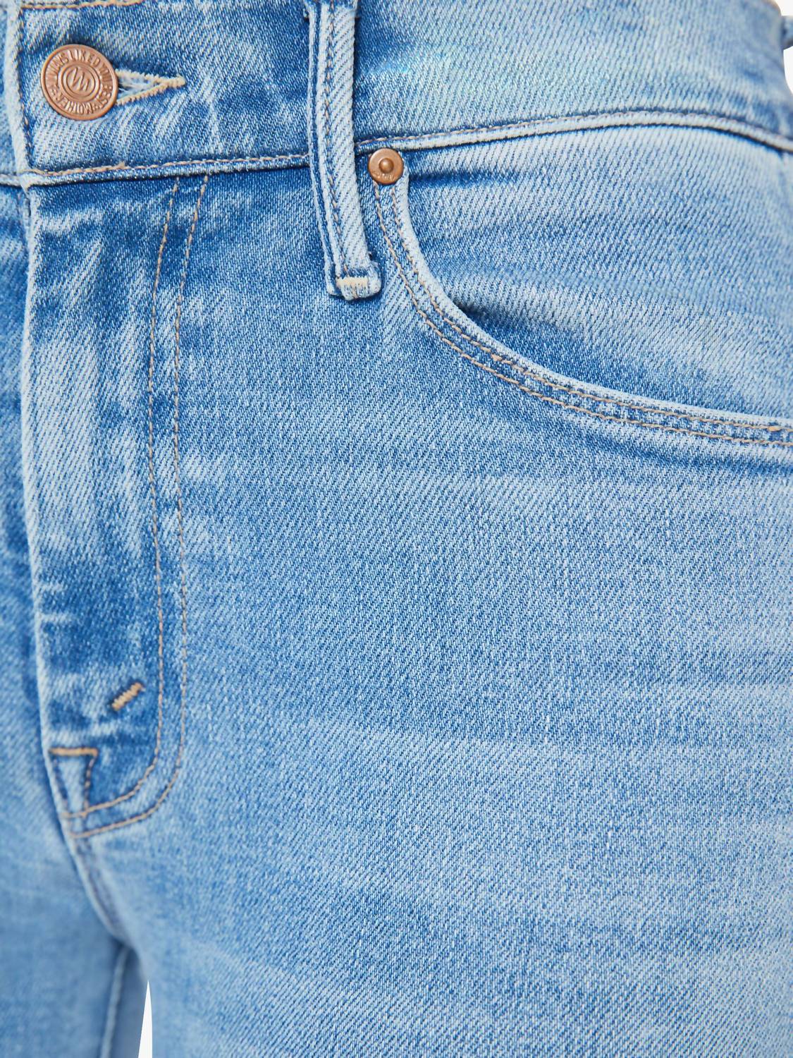Mother - The Weekender Mid Rise Flare Jean - blue - clothing - cotton