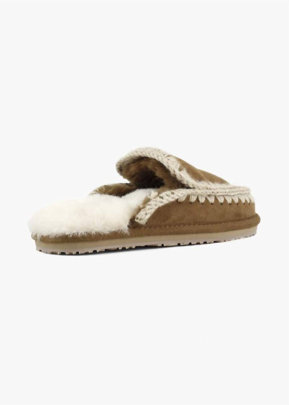 Mou - Women's Full Eskimo Stitch Suede Slipper