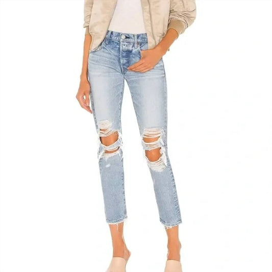 Moussy - MV May Tapered - Mid Jeans - ankle - blue - clothing