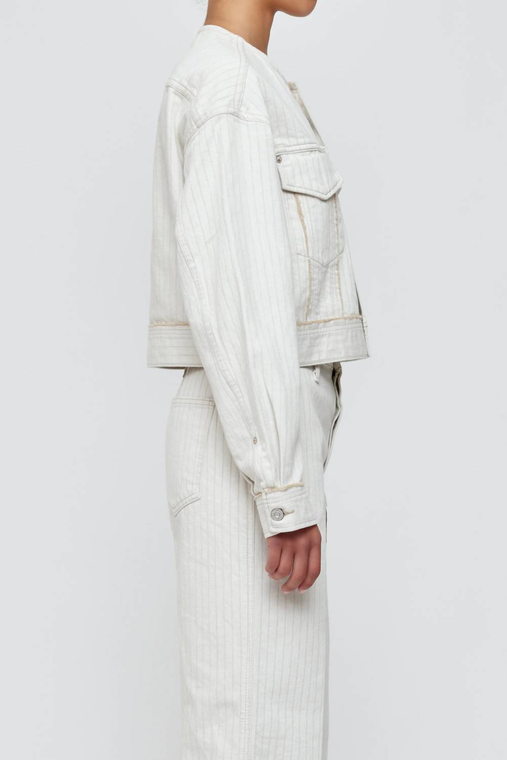 Moussy - Vintage No Collar Cropped Jacket
