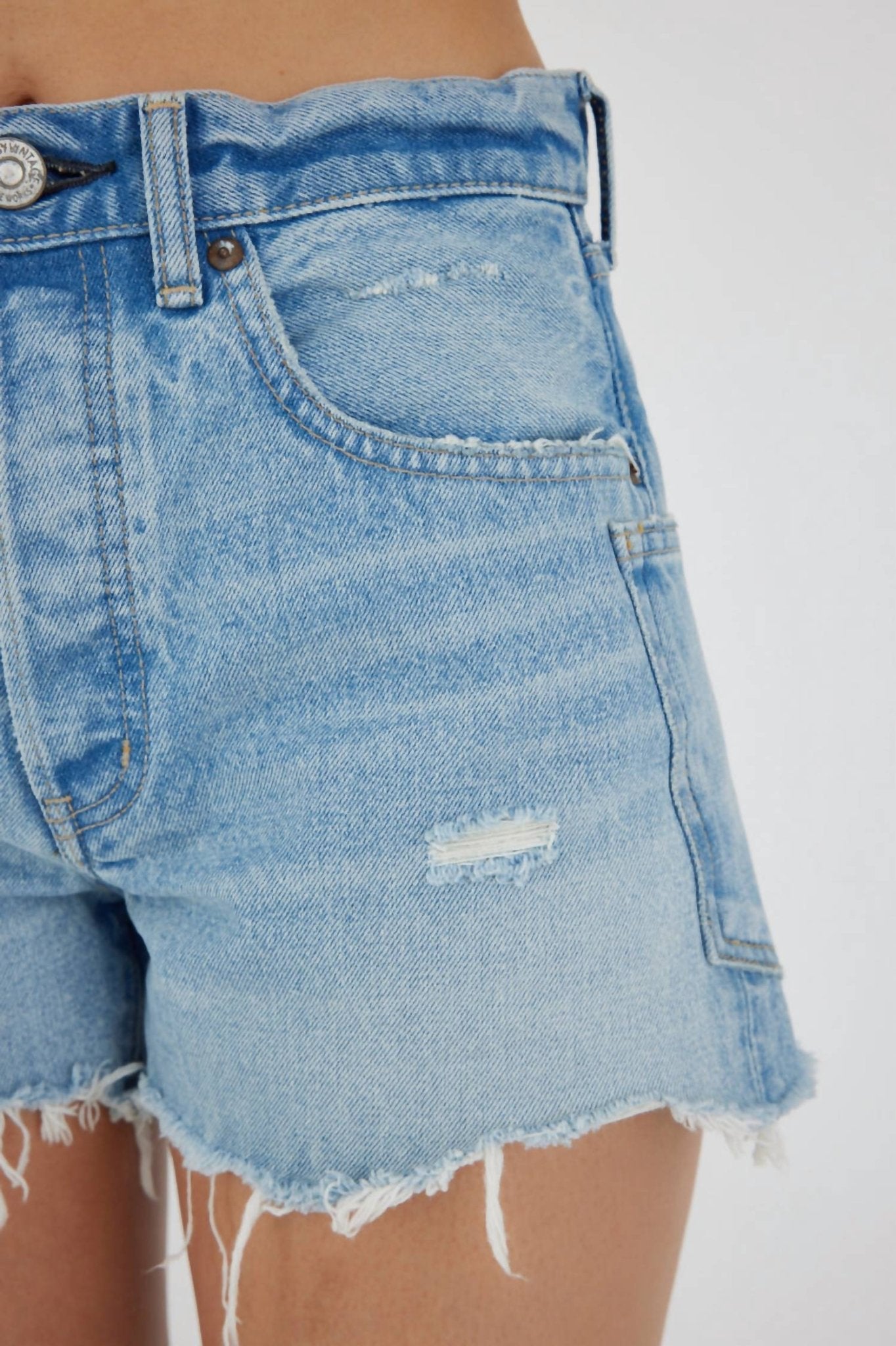 Moussy - Women's Mckendree Shorts - blue - clothing - cotton