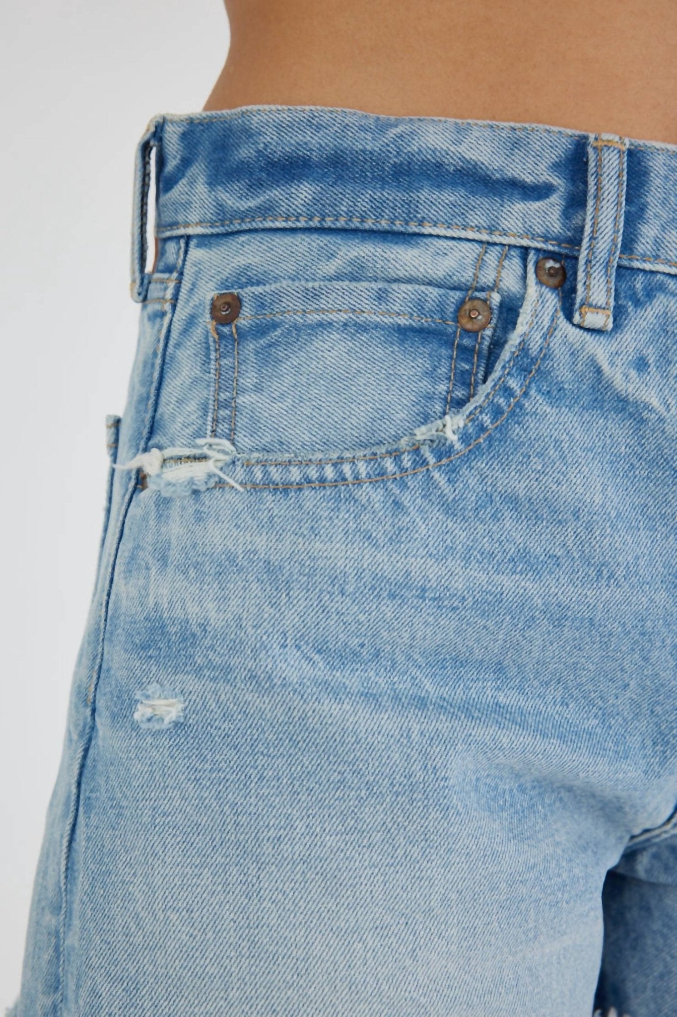 Moussy - Women's Mckendree Shorts - blue - clothing - cotton