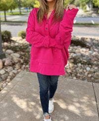 Much Ado - Hannah Pullover Hoodie Top - clothing - hoodies - pink