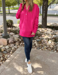 Much Ado - Hannah Pullover Hoodie Top - clothing - hoodies - pink