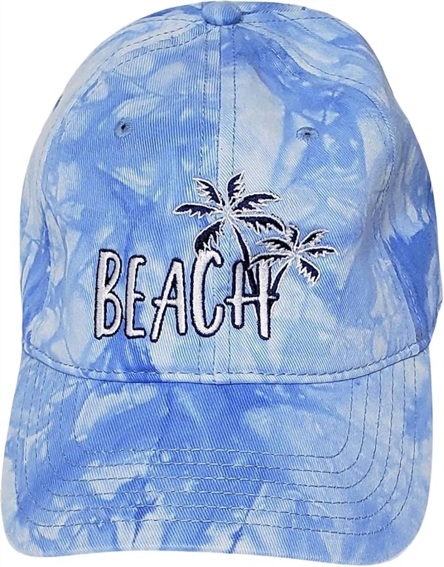 Muddy Carrots - Women's Beach Tie - dye Hat - accessories - blue - cotton
