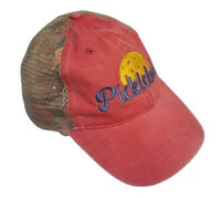 Muddy Carrots - Women's Pickleball Mesh Back Hat - accessories - hats - red