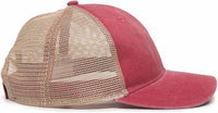Muddy Carrots - Women's Pony Tail Mesh Back Hat - accessories - hats - red