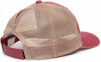 Muddy Carrots - Women's Pony Tail Mesh Back Hat - accessories - hats - red