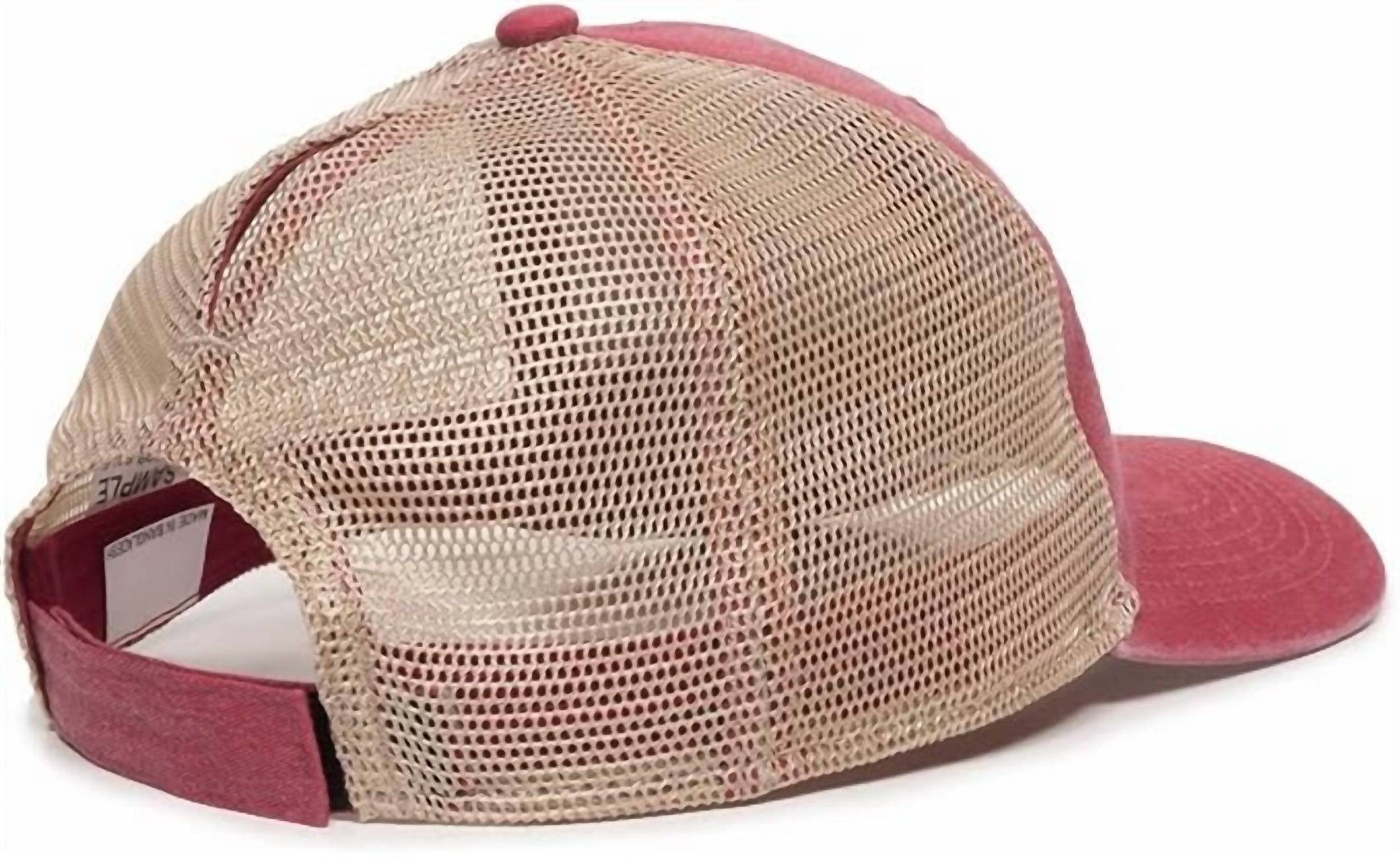 Muddy Carrots - Women's Pony Tail Mesh Back Hat - accessories - hats - red