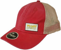 Muddy Carrots - Women's Pony Tail Mesh Back Hat - accessories - hats - red