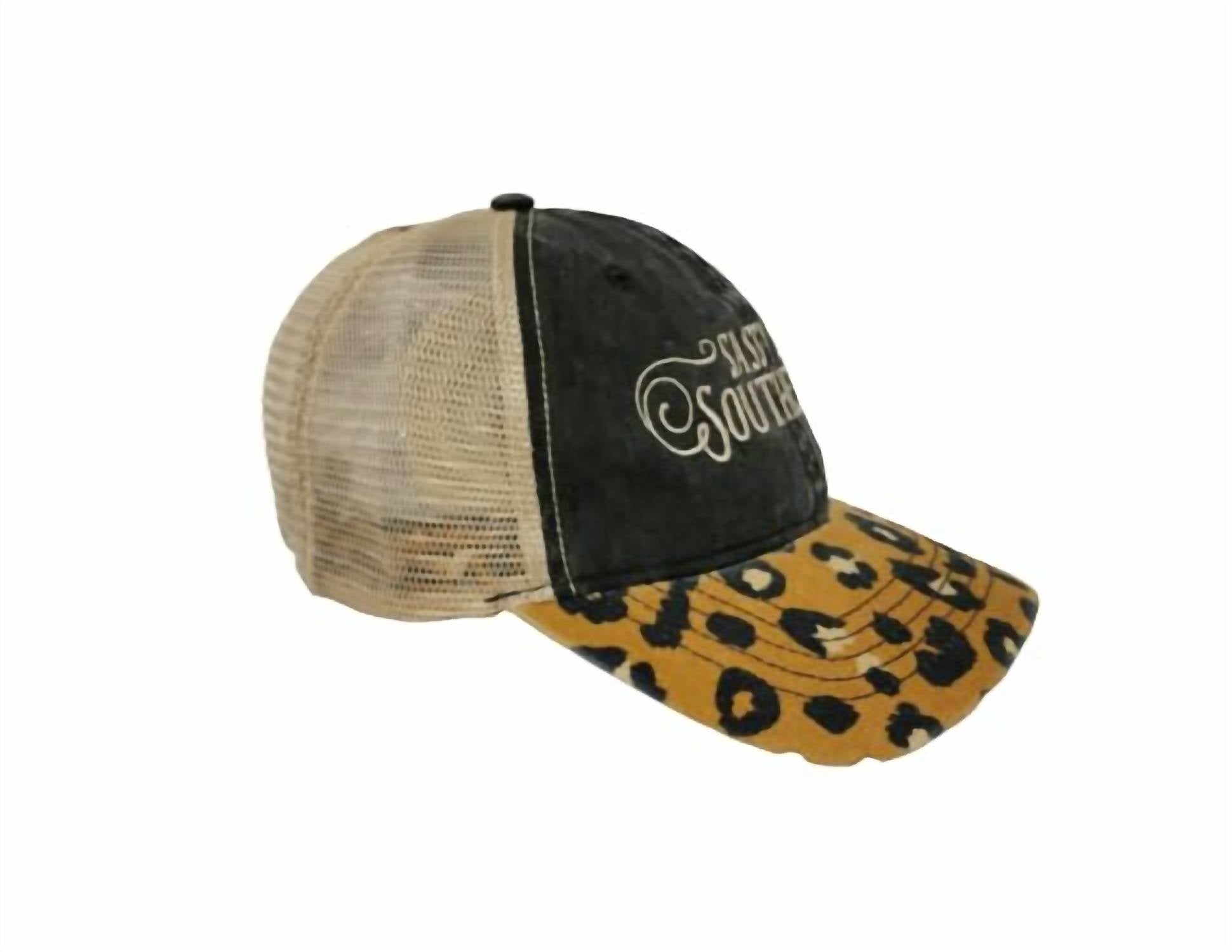 Muddy Carrots - Women's Sassy & Southern Mesh Back Hat - accessories - beige - hats
