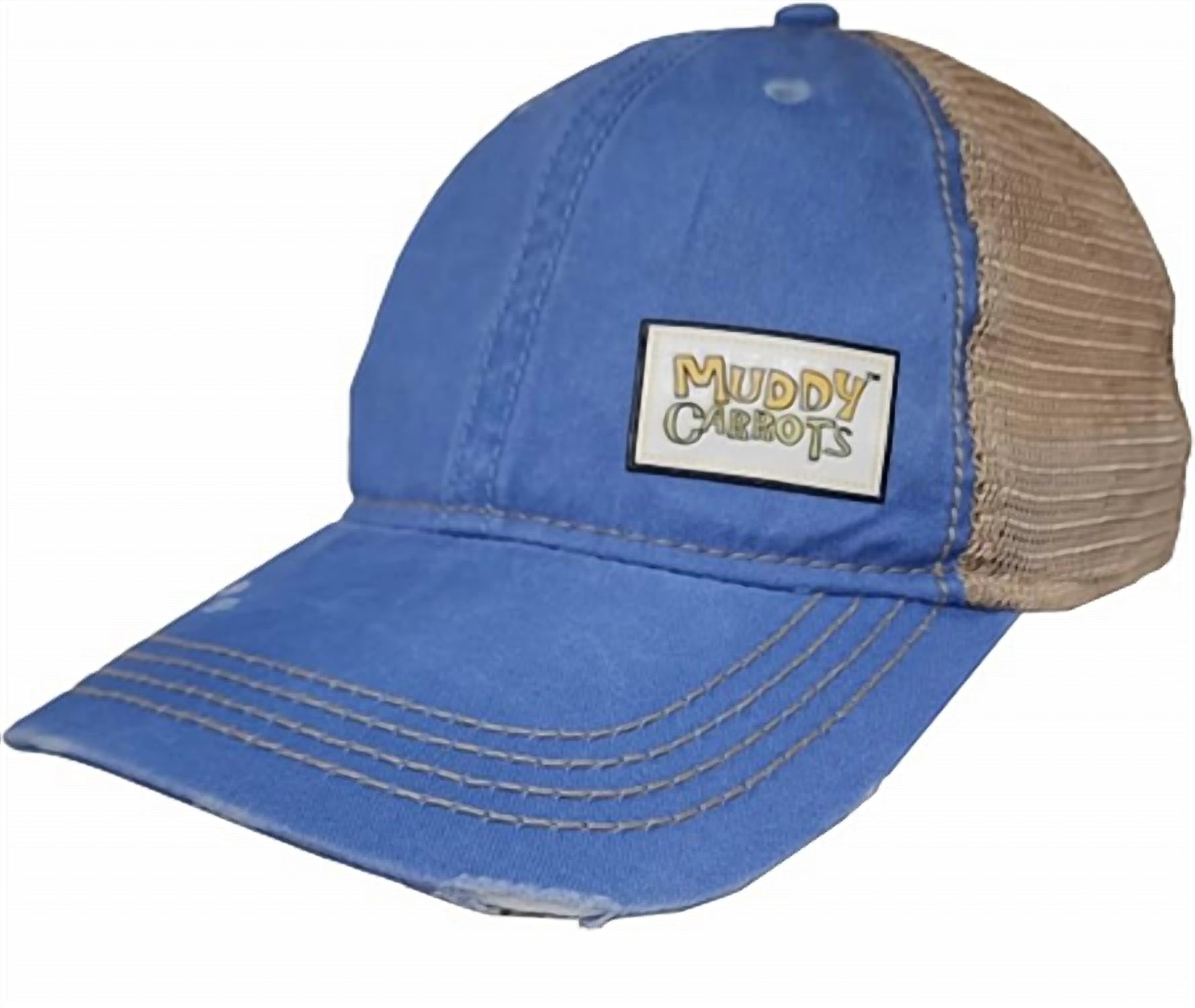 Muddy Carrots - Women's Tea Stained Mesh Back Hat - accessories - blue - hats