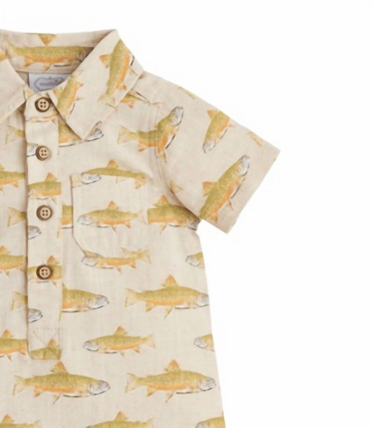 Mudpie - Baby Linen Fish Romper