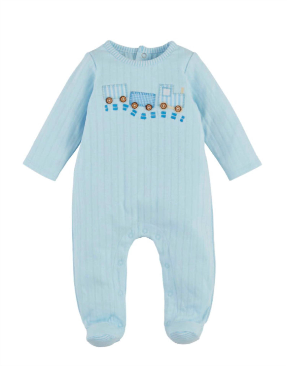 Mudpie - Boys Train Pointelle Sleeper