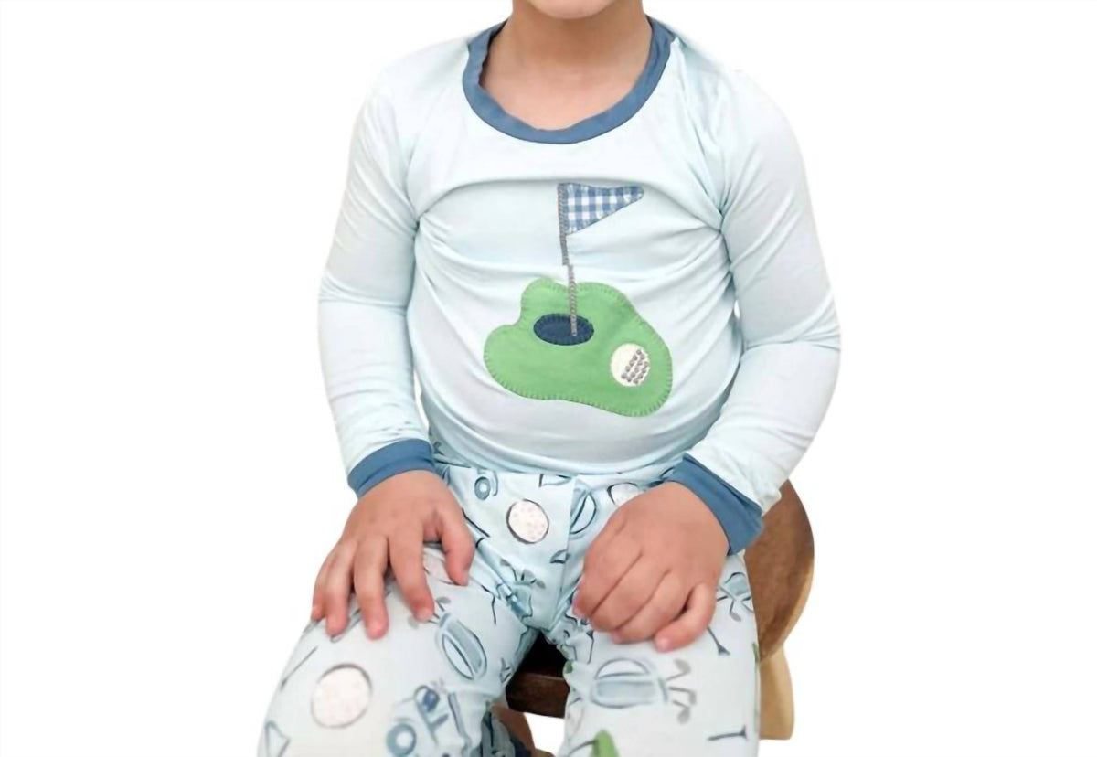 Mudpie - Golf Applique Pajamas Set