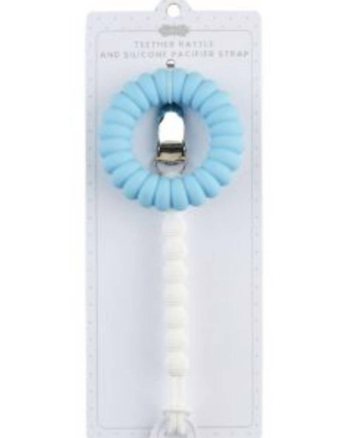 Mudpie - Kid's Teether Rattle With Paci Strap