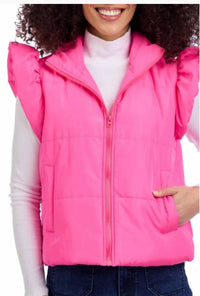 Mudpie - Lile Ruffle Quilted Vest