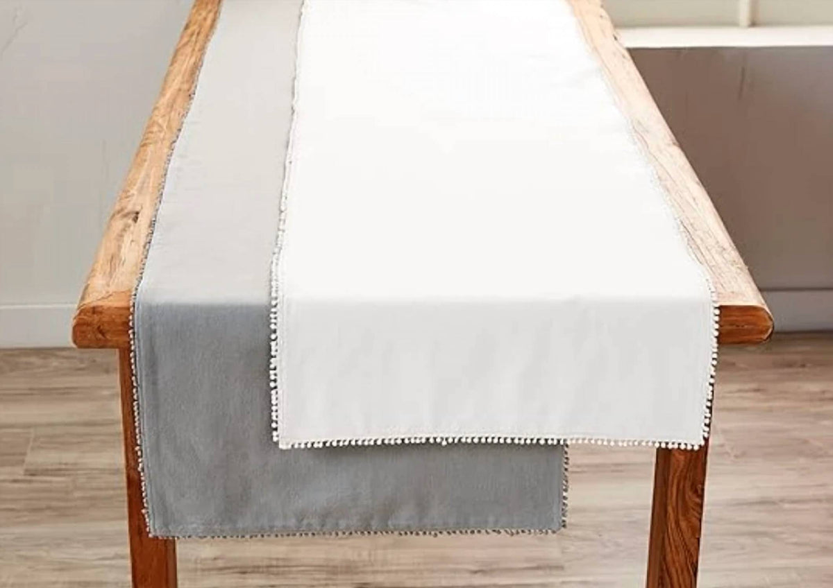 Mudpie - Pom Pom Table Runner
