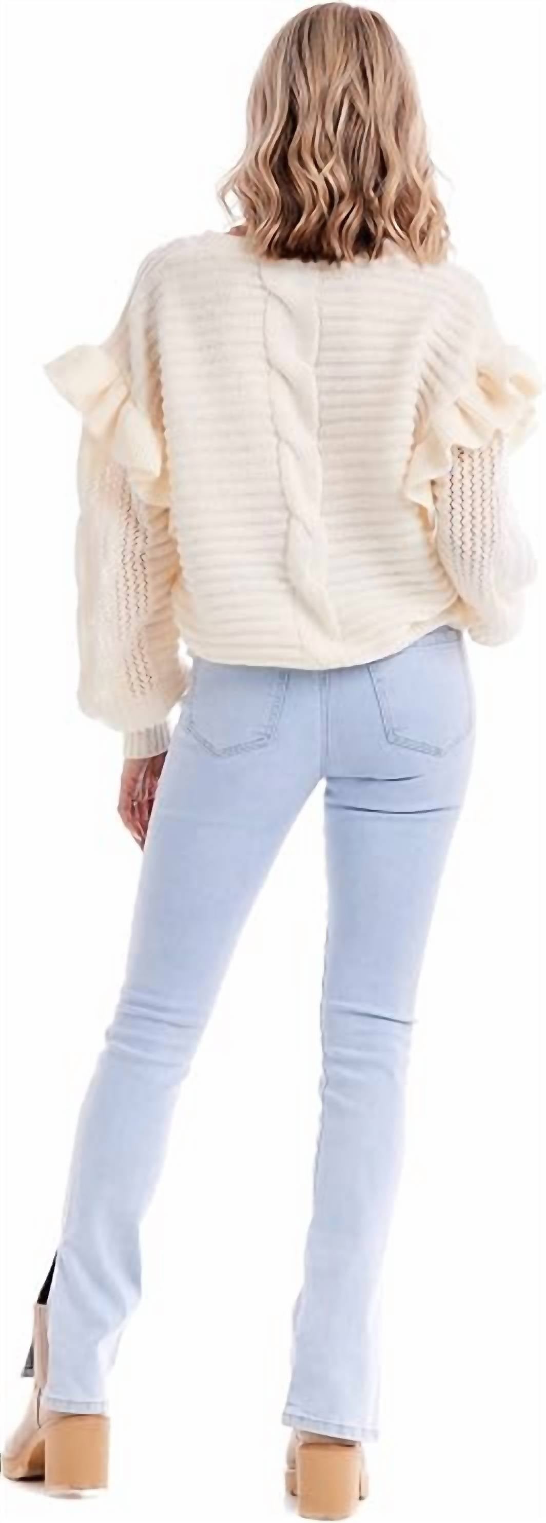 Mudpie - Willow Ruffle Sweater