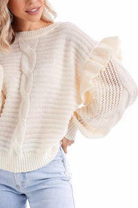 Mudpie - Willow Ruffle Sweater