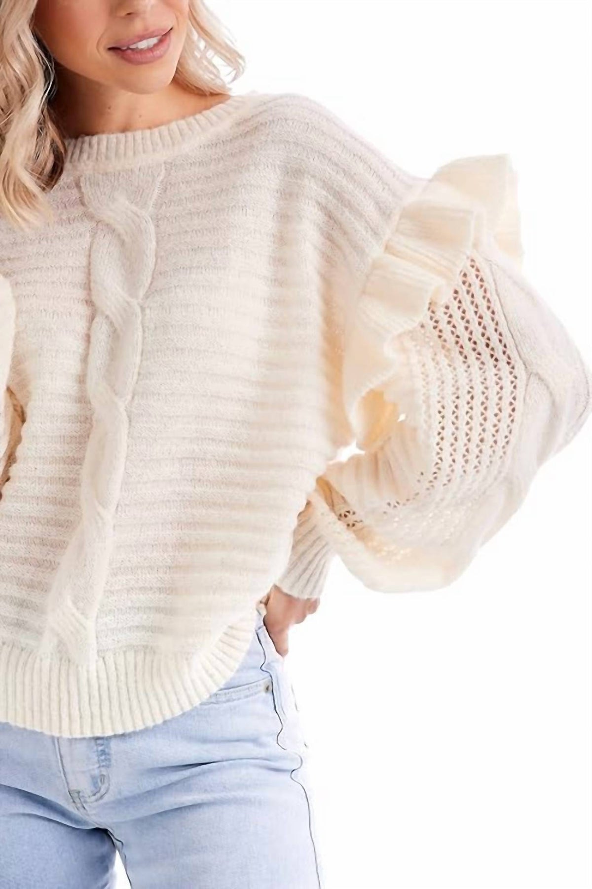 Mudpie - Willow Ruffle Sweater