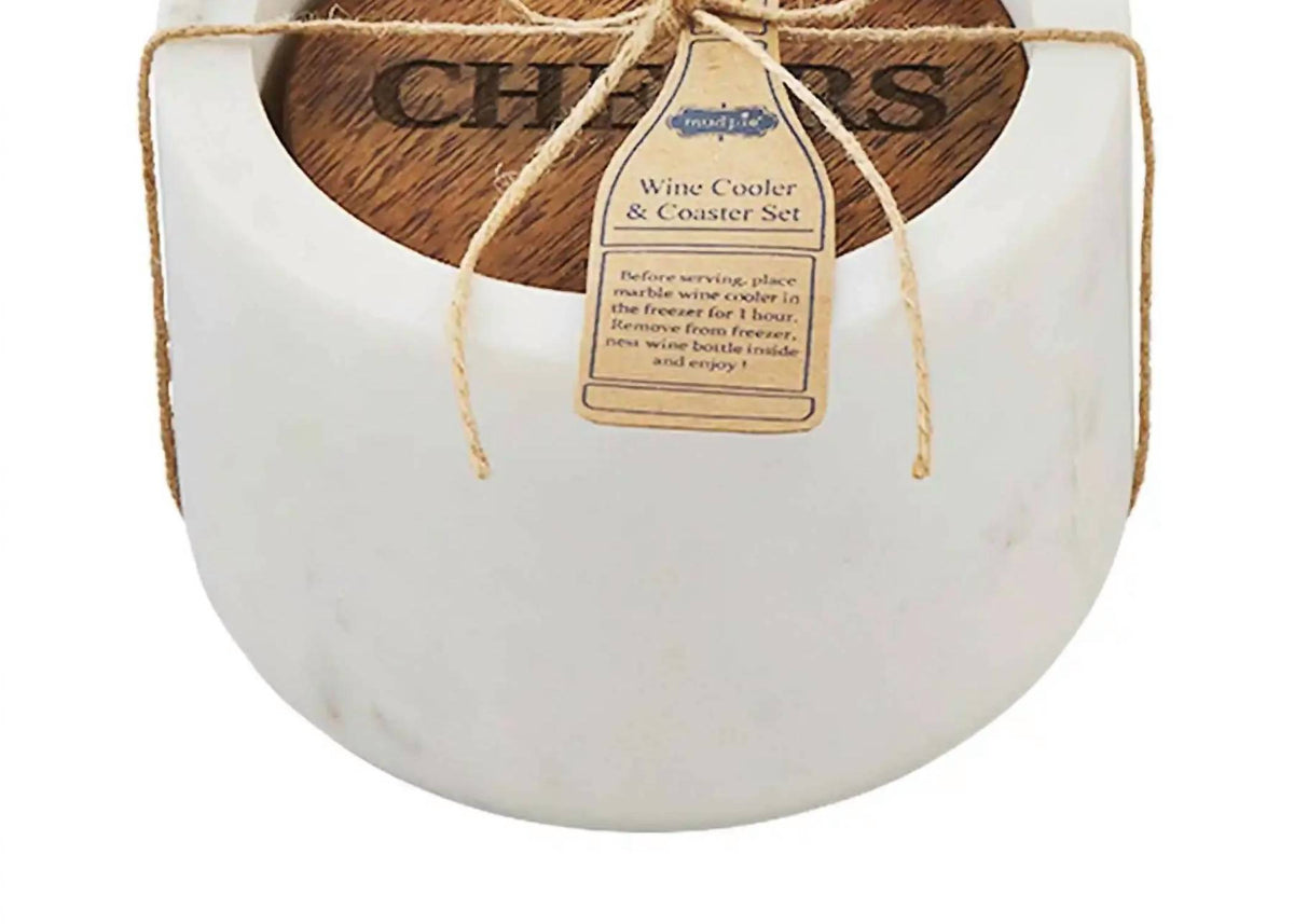 Mudpie - Wine Cooler & Coaster Set